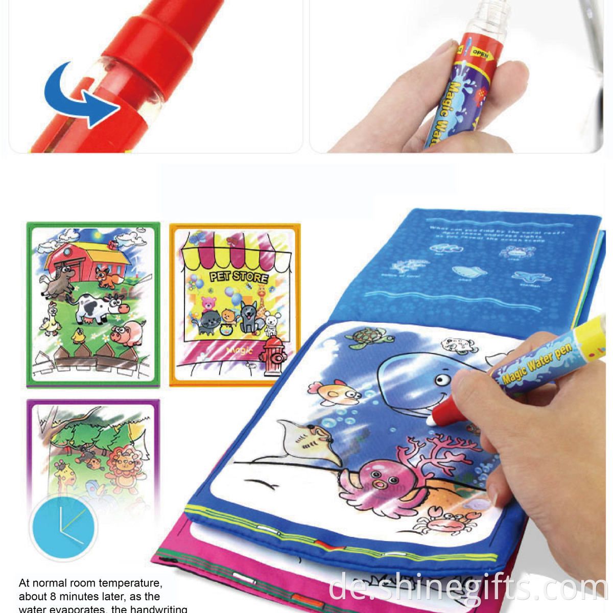 New & Original Education Toys Coloring Painting Cloth Book Kids Magic Drawing Water Book